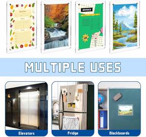 Factory Custom <b>4x6</b> Inch High Quality Durable Clear Acrylic Square Shape Fridge Magnet Double Sided Photo <b>Frame</b> Christmas Gifts - Product Image 3