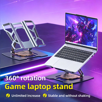 Support pour ordinateur portable en aluminium Mecha 360 °   Support d'ordinateur portable rotatif, pliable et réglable en hauteur pour ordinateurs portables de jeu de 11 à 17,3 pouces