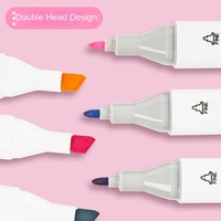 Étudiant Art peinture Animation Design peint à la main marque en gros pour le toucher blanc tige Double alcool marqueur costume Oblique plastique