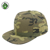 Casquette Snapback Unisexe en Polyester/Coton avec Broderie Personnalisée Camouflage, Mode Hiver Hip Hop Street Sportive, pour le Sport et le Cyclisme