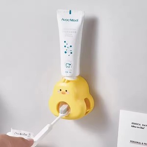 <span class=keywords><strong>Dispensador</strong></span> de pasta de dientes con soporte para cepillo de dientes, pato automático montado en la pared, Hogar, baño, <span class=keywords><strong>crema</strong></span> de manos <span class=keywords><strong>Dental</strong></span>, regalo de cuidado Personal - Product Image 2