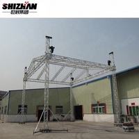 Sistema de armazón de techo de aleación de aluminio portátil certificado TUV, Perno de escenario, concierto triangular, escenarios móviles, soporte de armazón de iluminación cuadrada
