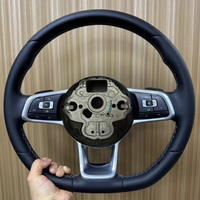 Volante de Fibra de Carbono y Cuero Perforado para VW Passat, Tiguan, Polo, Lamando, Golf, Sagitar, Éxito de Ventas Global
