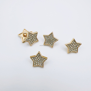 Nouvelle étoile cristal boutons cousus à <span class=keywords><strong>la</strong></span> main élégant petits boutons décoratifs en métal parfumés pour femmes manteau laine bouton de manchette boutons de chemise - Product Image 6
