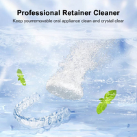Remove Plaque Custom Logo Flavor Mouthguard Aligner Retainer Cleaner 30 Peach Minty 120 Denture Cleaning Effervescent Tablets