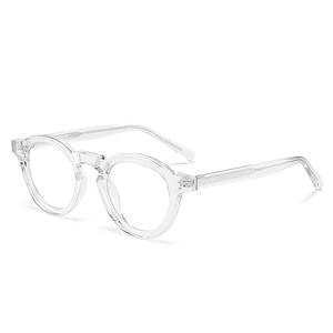 ファッション男性女性用ラウンド眼鏡フレームアンチブルーライト眼鏡光学小型眼鏡ビンテージ読書眼鏡TR90 - Product Image 5