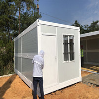 Maison Conteneur Pliante 20ft 40ft Luxe en Acier Panneaux Sandwich Résistante aux Ouragans Imperméable Supermarché Salle de Sport Entrepôt Cabanes de Vacances
