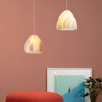 Lustres suspendus modernes et simples, design créatif en forme de fleur plissée 3D, pour salle à manger, chambre, salon, bureau, boutique