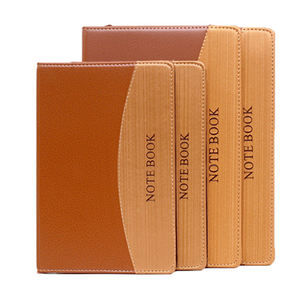 Cahier en <span class=keywords><strong>cuir</strong></span> et bambou écologique Journal personnalisable avec texte de livre de notes parfait pour le bureau, les affaires et l'usage personnel - Product Image 5