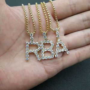 Collier avec pendentif lettre en acier inoxydable plaqué or avec sertissage pavé de zirconiums AAA, bijou unisexe tendance, cadeau - Product Image 5