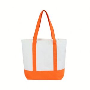 OEM Durable Plain Portable Eco-friendly Fashion Women's Personalized Canvas <b>Tote</b> Shopping <b>Bag</b> with Rope Pocket Reusable - Product Image 4