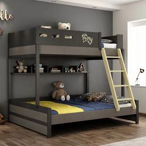 โครงเตียงแบบต่ำสำหรับเด็ก,โครงเตียงสองชั้นสำหรับเด็กพร้อมลิ้นชัก<span class=keywords><strong>1</strong></span>ลิ้นชักสีน้ำตาลปรับแต่งได้ตามต้องการ - Product Image 5