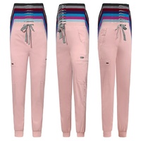 Pantalon de travail médical côtelé style jogger, vente directe usine, uniforme d'hôpital pour infirmières et personnel médical