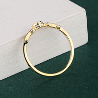 Bague en or 18 carats avec zircon, design tendance, vente en gros, bijoux pour femmes