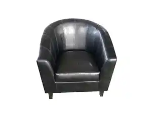 2024 Venta al por mayor sillón negro PU color bañera silla