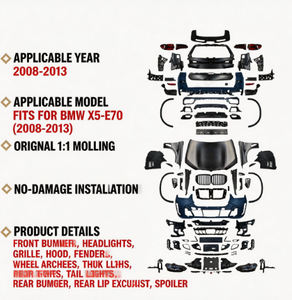 ชุดแต่งภายนอกรถยนต์ Auron X5 E70 รุ่นใหม่ อัพเกรดกันชน ปี 2007-2013 ราคาดีที่สุด ชุดเต็ม ขายส่ง - Product Image 2