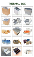Boîte d'expédition isolée en aluminium, carton de transport thermique double, boîte isotherme pour la livraison d'aliments congelés