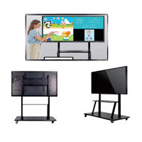 Tableau blanc interactif numérique intelligent à double système Ultra 4K 65 pouces, écran LED, multi-touch, infrarouge 10/20, 120 Hz, Android, Windows