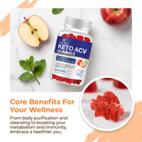 Gummies Keto ACV de qualité supérieure Qbioflex en marque privée pour adultes, gummies au vinaigre de cidre de pomme pour la perte de poids pour hommes et femmes