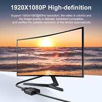 Mindpure HDMI zu VGA Konverter 1080P 60Hz Algoltek AG6201 IC mit 5V 2A Stromversorgung und Audio-Kabelanschluss für PS4 Smart Box Projektor