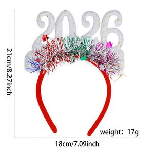 <b>Year's</b> Eve Christmas <b>Decoration</b> 2026 Hair Hoop <b>New</b> <b>Year</b> Party Glitter Colored Headband - Product Image 4