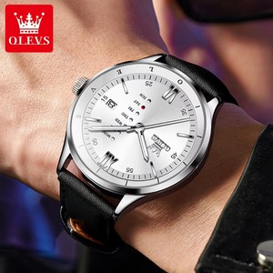 Đồng hồ đeo tay nam OLEVS 2931 dây da chính hãng thời trang chống nước máy quartz cao cấp thương hiệu nổi tiếng dành cho doanh nhân, dạ quang - Product Image 5