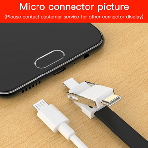 סיטונאי 3 ב 1 חזק מגנט keychain usb מטען כבל עבור אנדרואיד מיקרו USB, iOS, סוג C מכשירים ניידים - Product Image 2