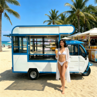 Démarrez une entreprise mobile rentable avec cette remorque à café en acier inoxydable pour la plage, design personnalisable et résistant à la rouille