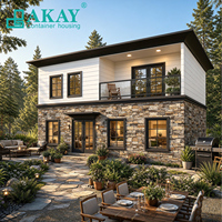 Maisons conteneurs détachables AKAY, fabrication chinoise, structure en acier, panneaux sandwich, installation rapide, maisons modulaires préfabriquées de petite taille
