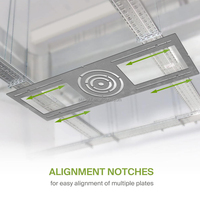 Lot de 72 Nouvelles Plaques de Montage pour Construction, Trous de 3, 4, 6 pouces, en Fer Plat Brut, pour Supports de Luminaire, Boîtiers d'Éclairage Encastré, Galvanisés, Certifiés ETL