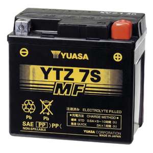 Batería de motocicleta YUASA YTZ7S 12V 6Ah MF no volcable, fabricada en Japón - Product Image 1