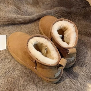 2026 New Genuine Cowhide Printed logo Ethnic Snow Boots in Variety Colors Waterproof Plush Lining Anti-Slip Outdoor Snow Boots - Product Image 3