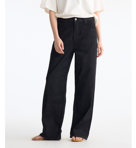 Fabricant de jeans Pantalon baggy personnalisé en denim 13 oz <span class=keywords><strong>Bootcut</strong></span> Salvage Raw <span class=keywords><strong>Jean</strong></span> évasé japonais coupe botte pour femmes - Product Image 3