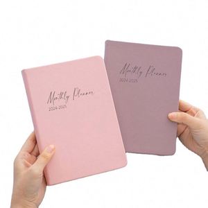 Wholesale A5 Leather Hardcover Journal with Thermal Binding College Ruled Notebook for Girls School-Gift Option Custom Gift Box - Product Image 1