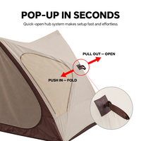 Tenda Pop Up A-Frame Estetis HOMFUL |   Pintu Jaring Berlapis Ganda untuk 360 °   Ventilasi & Perlindungan dari Serangga