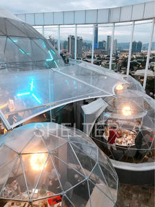 Dôme <span class=keywords><strong>de</strong></span> tente igloo transparent en PVC <span class=keywords><strong>de</strong></span> luxe pour la restauration en plein air, <span class=keywords><strong>4</strong></span> m, 11 m, 15 m, pour restaurant, dîner - Product Image 2