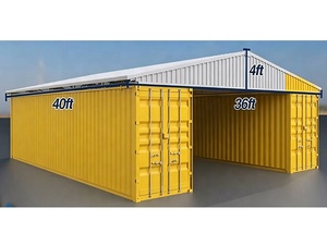Tente de protection industrielle ignifuge et résistante aux intempéries, pour entrepôt extérieur, utilisation en entrepôt de stockage, toit en tôle d'acier colorée. - Product Image 1