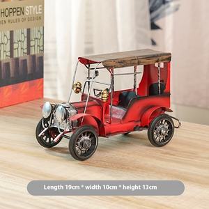 Zakka Model sepeda motor becak pesawat Retro pajangan dekorasi besi ornamen kecil untuk figur logam dicat salib Natal - Product Image 6