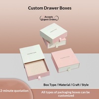 Boîte d'emballage pour bijoux en carton noir nacré neutre avec impression de logo, sur mesure