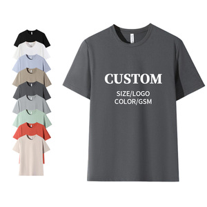 Camiseta de Algodón Grueso de 250 g/m², Lisa, de Alta Calidad, 100% Algodón, Camisetas Deportivas para Hombre, Camiseta de Verano - Product Image 1