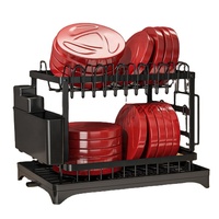 Comptoir de cuisine 2 niveaux sur évier égouttoir à vaisselle égouttoir à vaisselle avec porte-gobelet égouttoir porte-ustensiles accessoires de cuisine