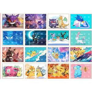 Porte-clés de dessin animé PY Pokemoned Pikachu et ses amis, cartes Pokemoned personnalisées en cristal, fournisseur de personnages, jeu de société - Product Image 4