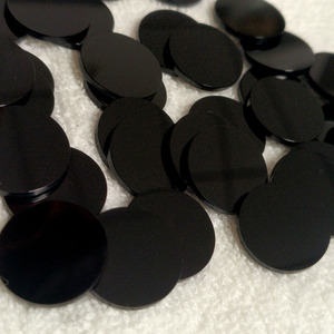 Disque en Agate Onyx Noir de 20 mm, Forme de Pièce de Monnaie, Double Face Polie, Pierre Naturelle, Épaisseur 2 mm, pour la Fabrication de Bijoux - Product Image 5