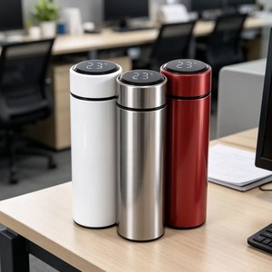 <span class=keywords><strong>Thermos</strong></span> intelligent tendance bleu en acier inoxydable 304, étanche, 500 ml, affichage de la température en temps réel, bouteille isotherme sous vide en acier inoxydable - Product Image 6