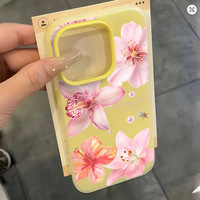 Coque de téléphone portable 2-en-1 en gelée motif fleur de perle pour iPhone 14 18 16 17 Pro Max, antichoc, motif simple, coque arrière