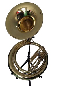 Sousaphone tout en laiton, <span class=keywords><strong>tuba</strong></span> basse professionnelle pour fanfare, instrument en laiton <span class=keywords><strong>avec</strong></span> 3 valves, vente en gros, grand cor basse SF-1001 - Product Image 4