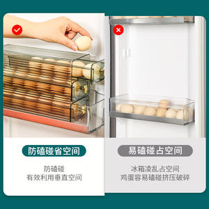 กล่องเก็บไข่ พลาสติกเกรดอาหาร ถาดใส่ไข่ในครัวแบบพกพา ตู้เย็น ชั้นวางไข่เป็ด 8820 - Product Image 3