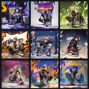 DM Wholesale Ninja Shinobi Anime Square Shikishi Art Board 15x15cm Blind Box 150 Pack Master Carton Retail Toy Supply - Product Image 2