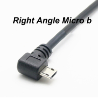 Cable de Extensión de Datos USB en Espiral con Conector USB-A Macho a Micro-B Macho en Ángulo Recto de 90 Grados, con Conductores de Cobre Puro para Computadora