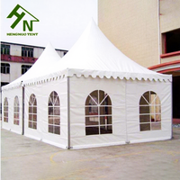 Tente Pagode 6x6m à Structure en Aluminium Robuste avec Protection UV, Barnum Extérieur pour Événements et Fêtes, Chapiteau 20x20 Pieds pour Utilisation Intérieure et Extérieure